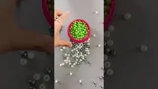 Oddly Satisfying Beads ASMR 🤍 Relaxing Crunch Sounds #shorts