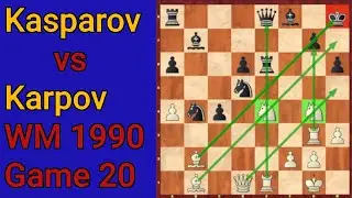 Kasparov-Karpov WM 1990 Game 20 #Shorts