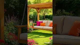 Charming Outdoor Swing for Relaxation #home #gardenideas #garden #eleganthomes #gardening