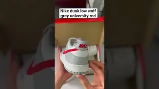 Nike dunk low wolf grey university red