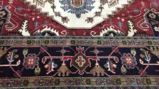 Blue and Beige Serapi Large Oriental Area Rug 10'X14' - W 125