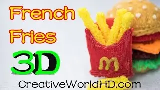 How to Make French Fries - 3D Printing Pen Creations/Scribbler DIY Tutorial