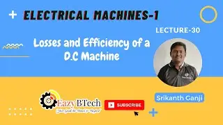 D.C Motors || losses and Efficiency of a DC Machine Lecture 30