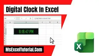 Digital Clock In Excel Using Simple VBA