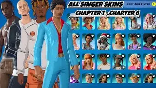 Every Singer Skin in Fortnite from Chapter 1 to Chapter 6 -FULL Showcase!🔥🎤