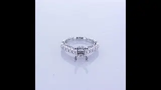 0.55ct 18KT White  Gold  Prong  Set   Diamond  Setting   012806