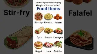 Food Items in English | Learn English Vocabulary | Fruits, Vegetables, Fast Food