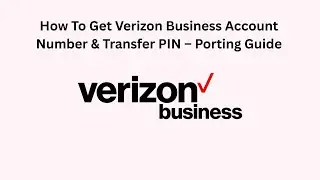 How To Get Verizon Business Account Number & Transfer PIN &ndash; Porting Guide