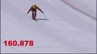 record italiano di velocit&agrave; in monosci