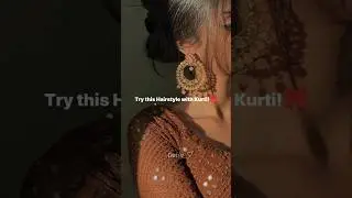Try this Hairstyle with Kurti🎀 #youtubeshorts #aesthetic