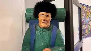 Fantastiska skulpturer av Svante Oskarsson, Nattavaara, på Gällivare kulturmuseum