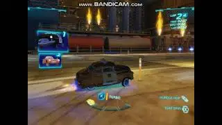 Cars 2 The Video Game - Sheriff - Oil Rig Run 4 Laps (7 Racers) Machine Guns