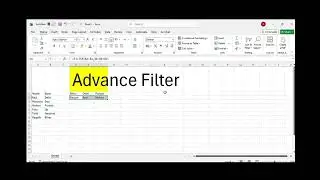 Excel Learn Easy Advanced Filter Explained