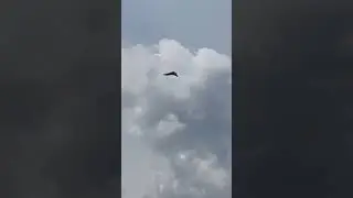 Fighter jet upside down