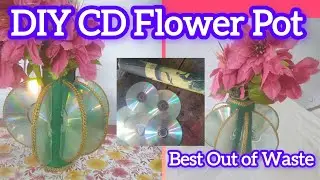♻️DIY CD Flower Pot | Best Out of Waste | Home Decor Idea