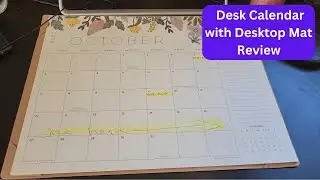 Stay Organized in 2024-2025! 🌸📅 Desk Calendar with Desktop Mat Review