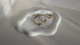 Ceramic Cloud Jewelry Tray (Aesthetic Trinket Dish) | Ring Holder + Vanity Decor