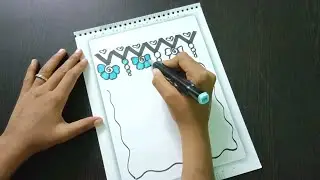 Notebook Front Page Drawing Border Design For Project Work Assignment File Decoration Border Designs