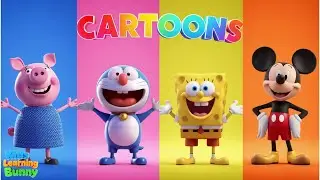 Cartoon Character Pehchano | Guess the Cartoon Challenge for Kids | Kids Learning With Bunny Hindi