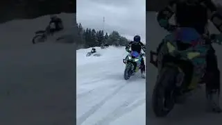 Snowy and Motorcycle 👌