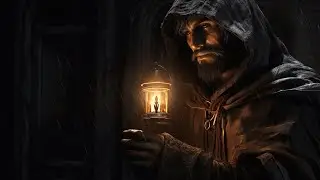 Stormy Night in a Medieval Monastery - ASMR Ambience