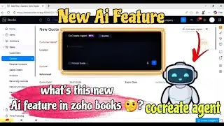 How to Use Zia CoCreate Agent in ZohoBooks .Create Invoice and other transactions with AI | Latest