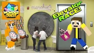 ELEVATOR RACE!!! Recording Stampy's Wonder Quest & Menchie's Frozen Yogurt