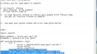 Python Send mail through smtp Library