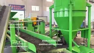 Tire recycling line working show#tirerecyclingmachine#tirerecyclingplant#tirepowdermakingmachine