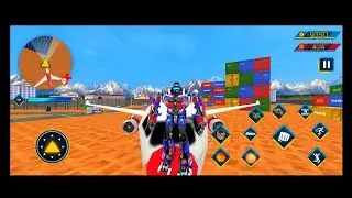 Optimus Prime: Flying Helicopter Car Robot Transform City Battle 2021 #7 Android Gameplay