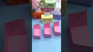 SLINKY ORIGAMI TUTORIAL HOW TO MAKE SLINKY PAPER TISSUE BOX CRAFTS  #origamicreative #origami