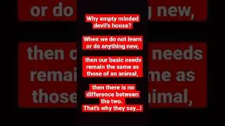 why empty mind say...?#why#empty#minded#devil#house ..?#shorts #create #sanskaar