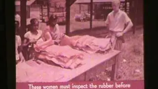 vintage filmstrip: The Story of Rubber --  look for the gun!!
