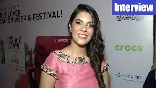 Pooja Gor's post ramp walk interview | India Beach Fashion Week 2017.