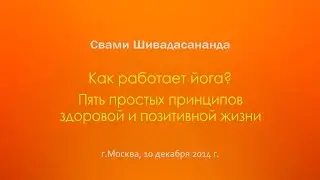 Свами Шивадасананда - Как работает йога? Пять простых принципов здоровой и позитивной жизни