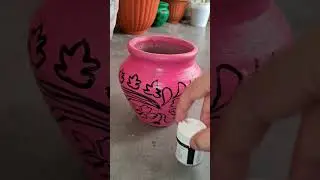 Make a beautiful matka pot at home #gardening #plant #flower #matka #shotrs #viralvideo