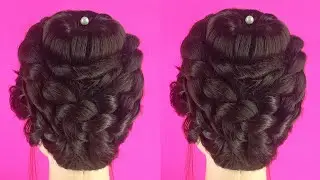 High Bun Hairstyles For Girls । Party Hairstyles । #bunhairstyle 