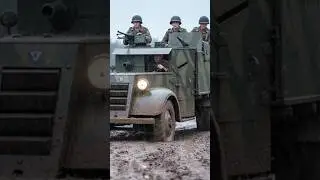 WWII Armored Car Smashes Through the Front Lines! 🚙#shorts #Armor #Military #Vehicle