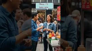 Street Food Stall 🍔 | Tasty & Fresh Food | English conversation😋🔥 #ytshorts