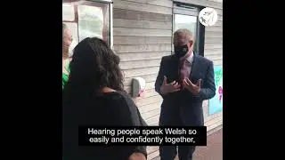 Jeremy Miles, Education and Welsh Language Minister visits Ysgol Santes Tudful