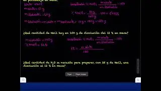 Ejercicio cálculo de  concentraciones en porcentaje  en masa 1