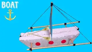 Как сделать игрушечный корабль из пенопласта | Костюм корабля из картона своими руками