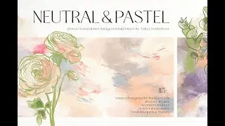 Neutral pastel background texture abstract flowers design Stock Graphics Download