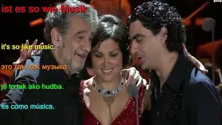 Learn German by Netrebko, Domingo, Villazon Dein ist mein ganzes Herz Ge En Ru Sk Sp subtitles lyric