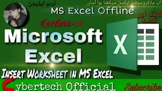 04_How to Insert, Copy, and Delete Worksheet in MS Excel || Complete Course || Cybertech Official