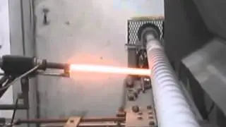 Thermal spray coating a 100 mm feedscrew with tungsten carbide