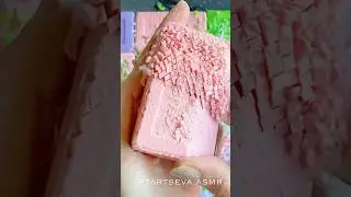 Carving diamond cubes on the dry soap. #soapcubes #diamond #asmrsoap