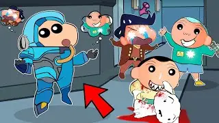 Whitejack Shinchan Used 999 IQ To Kill Imposter And Glutonny In Super Sus 😱 | Shinchan Among Us 😂