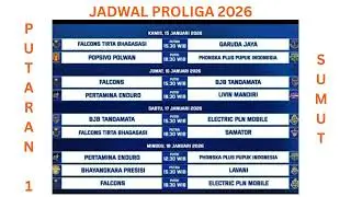 JADWAL PROLIGA 2026 PUTARAN 1 SUMUT #fypシ