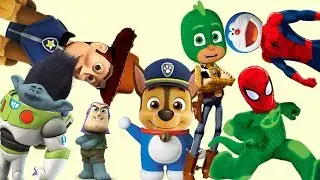 Wrong Heads videos Compilation Paw Patrol PJ Masks SpiderMan Doraemon Fun Wrong Body Nursery Rhymes